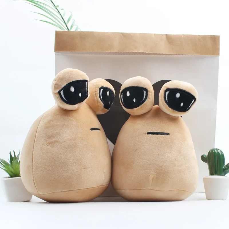 22cm/8.6in Pou Plush Cartoon Alien Toy Kawaii Stuffed Animal Doll Hot Game Figure Gifts for Fans