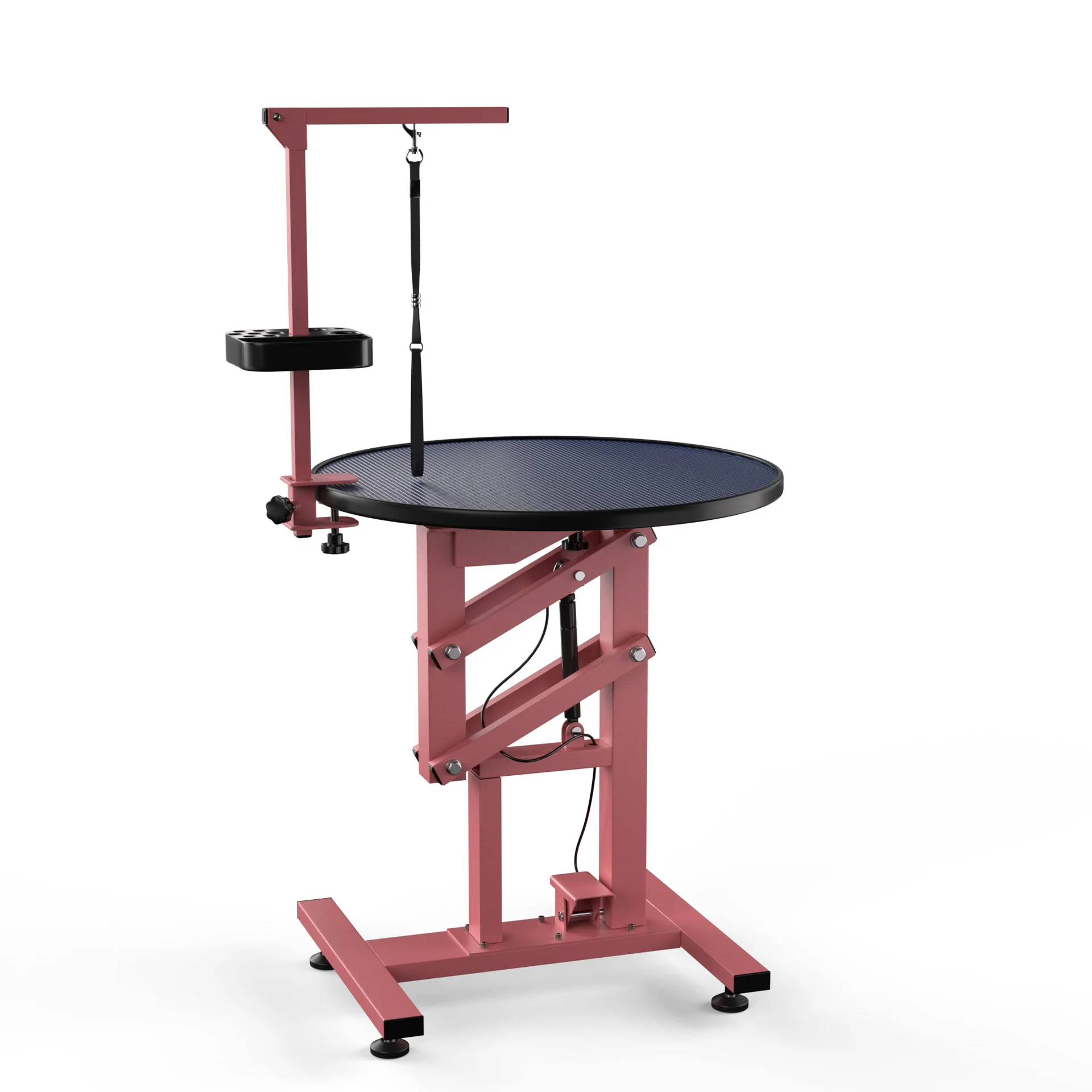 Pet Grooming Table For Dogs Iron Material Multifunctional Rotating Styling Station With Adjustable Height And Suspension Arm