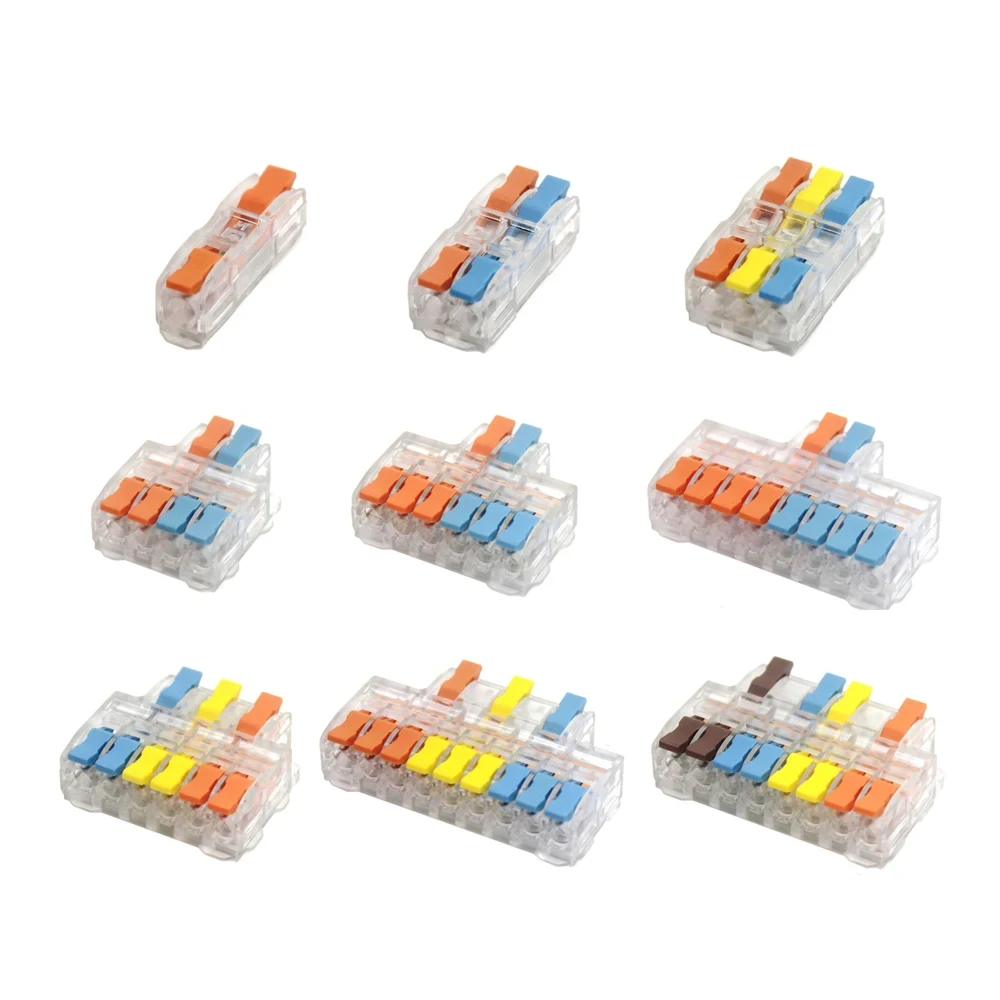 Mini Schnelle Kabelverbinder Universell Kompakt Klemmblöcke mit Hebel Abzweigleiter Elektrische Leiter Steckbar für Hausverkabelung Elektroinstallationen in Wohnungen SicherLötloser Verbinder, Flammfester Klemmblock, W – Detail 5