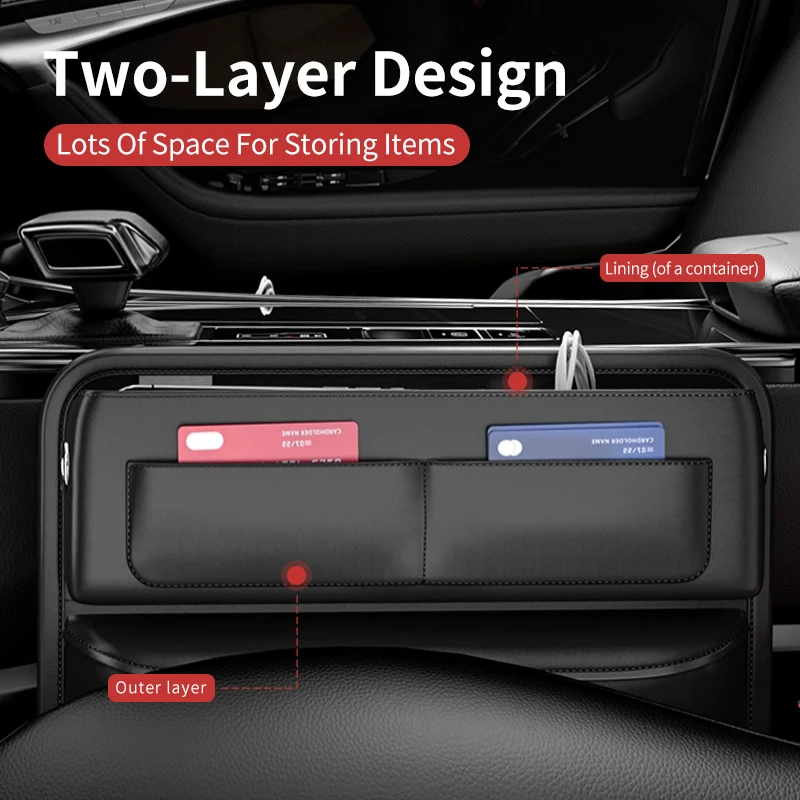 Car Seat Gap Storage Box Auto Central Side Organizer Pocket Interior Accessories For BMW G30 G20 F30 F10 G32 6GT X1X2X3X4X5X6X7