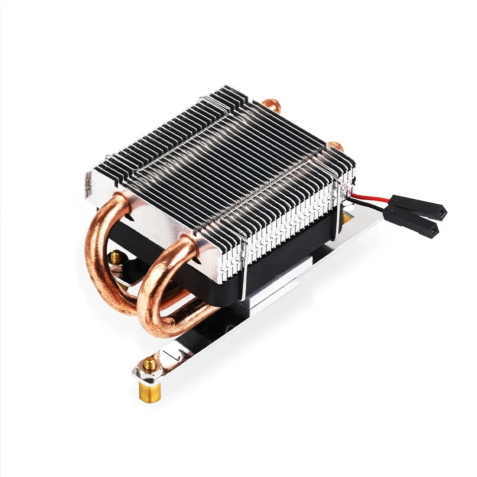 Suitable for VisionFive2 CPU Cooling Fan, U-Shaped Copper Tube, Cooling Fins, Low-profile Ice Tower Fan