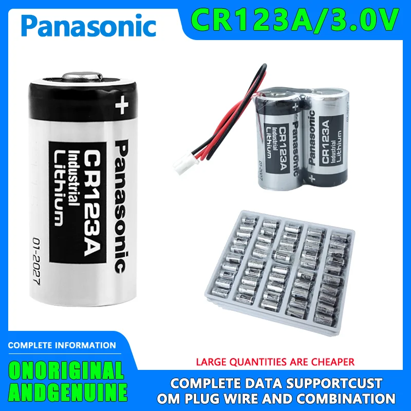 Panasonic CR123A CR17345 DL123A 3V batteria al litio per fotocamera digitale campanelli torcia contatori dell\'acqua allarme fumo