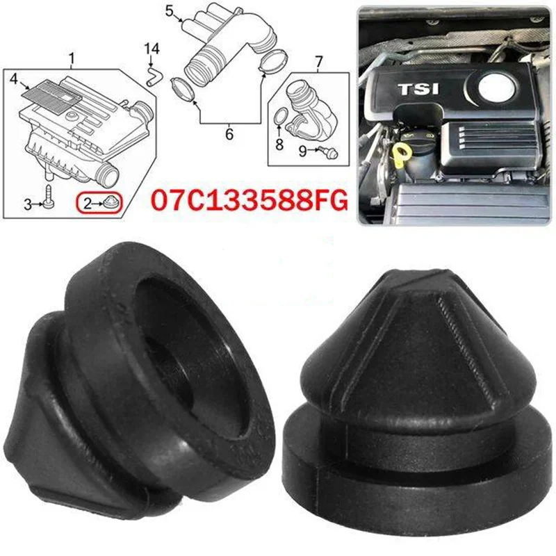 2/4X Rubber Bonnet Hood Air Intake Filter Grommet mount bushing Buffer Cushion for VW CC Golf Sportsvan Touran Passat Sharan Pol