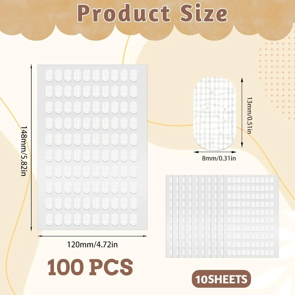 1000 Pieces Double Sided Nail Art Tape, False Tip Adhesive Tapes for Nails Art Display