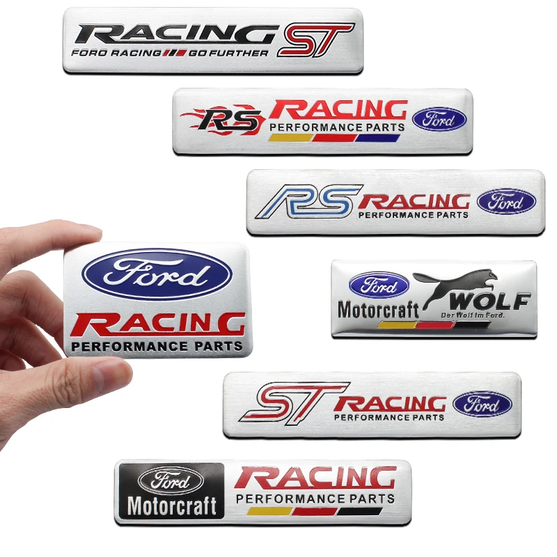 

For Ford Fiesta Kuga Mondeo Mustang S-MAX C Max Ranger mk4 3D Aluminum Car Body Emblem Stickers Tail Trunk Badge Decal Accessory