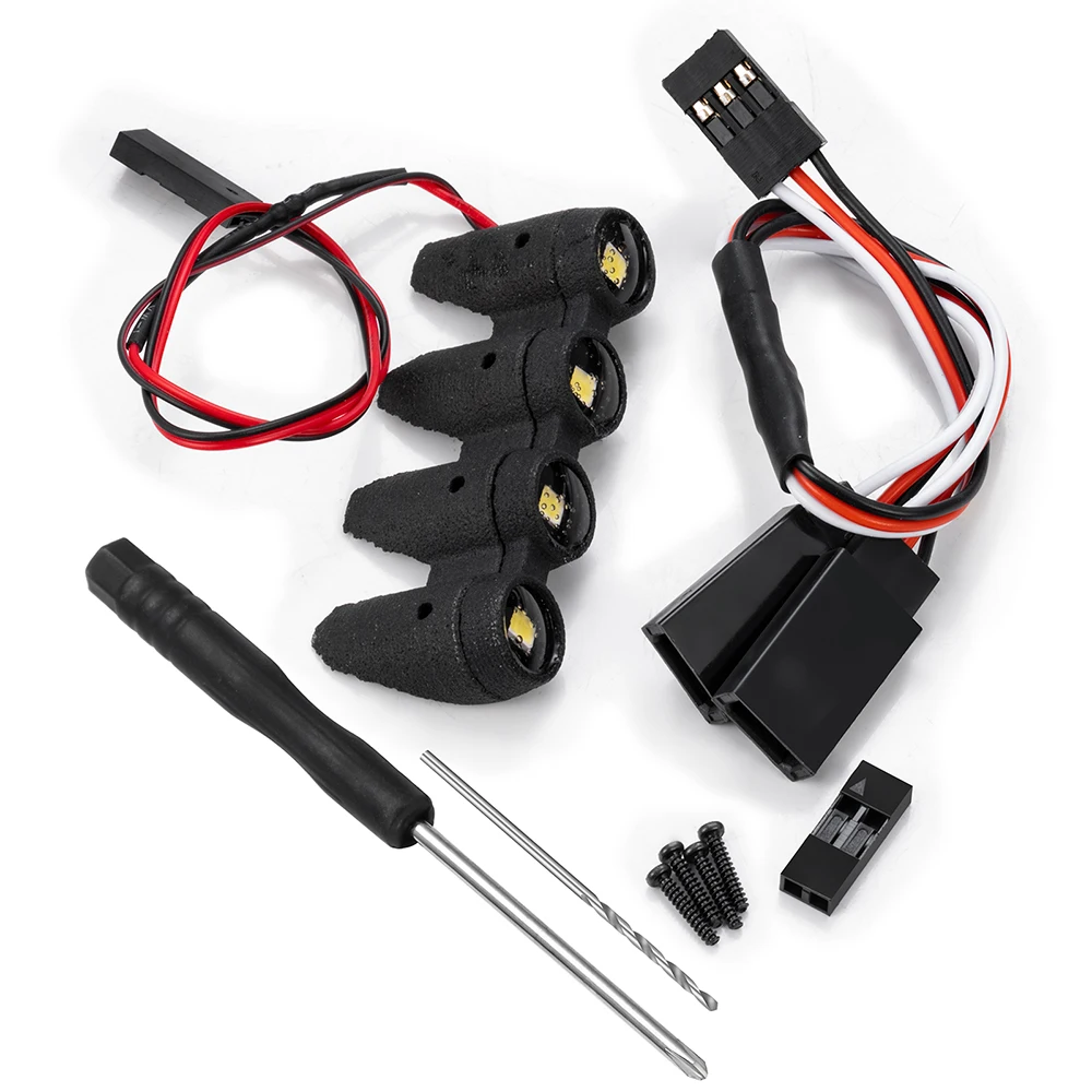 TRINOOD RC LED Lights Kit Front Spotlight Bar Rear Taillight Lamp for 1/14 MJX Hyper Go 14303 Upgrade Parts