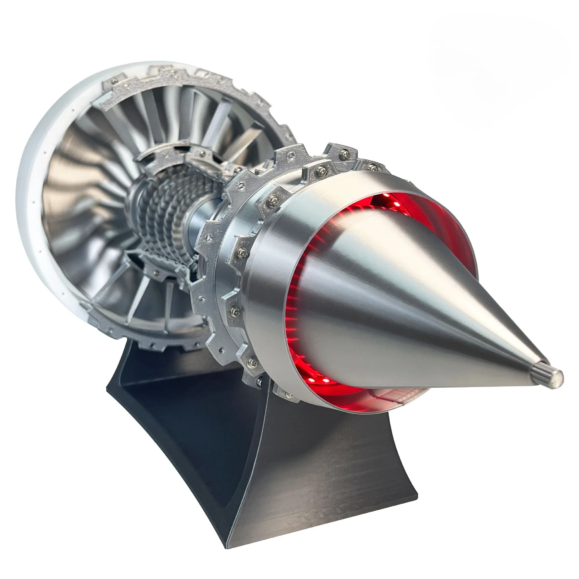 Passenger aircraft engine model luminous toy tabletop ornament with ducted model aircraft turbofan precision demonstration