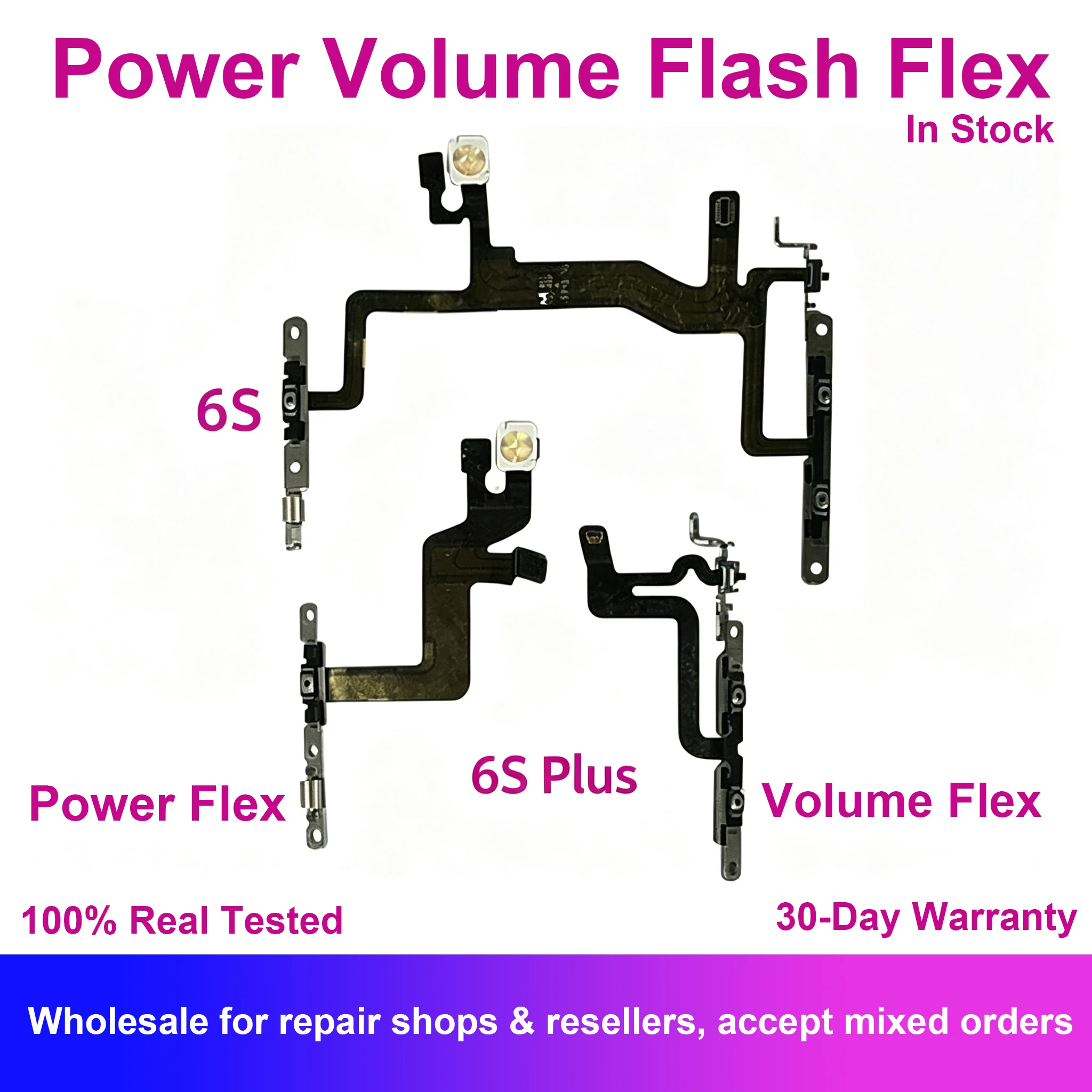 Power Volume Buttons Proximity Flash Light Flex Cable For iPhone 6S 6SP Plus Mute ON OFF Switch Side Key Replacement Repair Part
