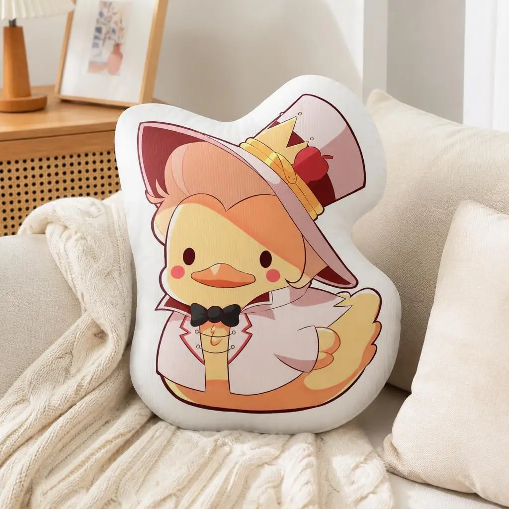 Duckling Lucifer Hazbined Hoteled Plush Pillow Cushion Irregular Stuffed Throw Pillow Home Decor Gift Sofa Bed Couch