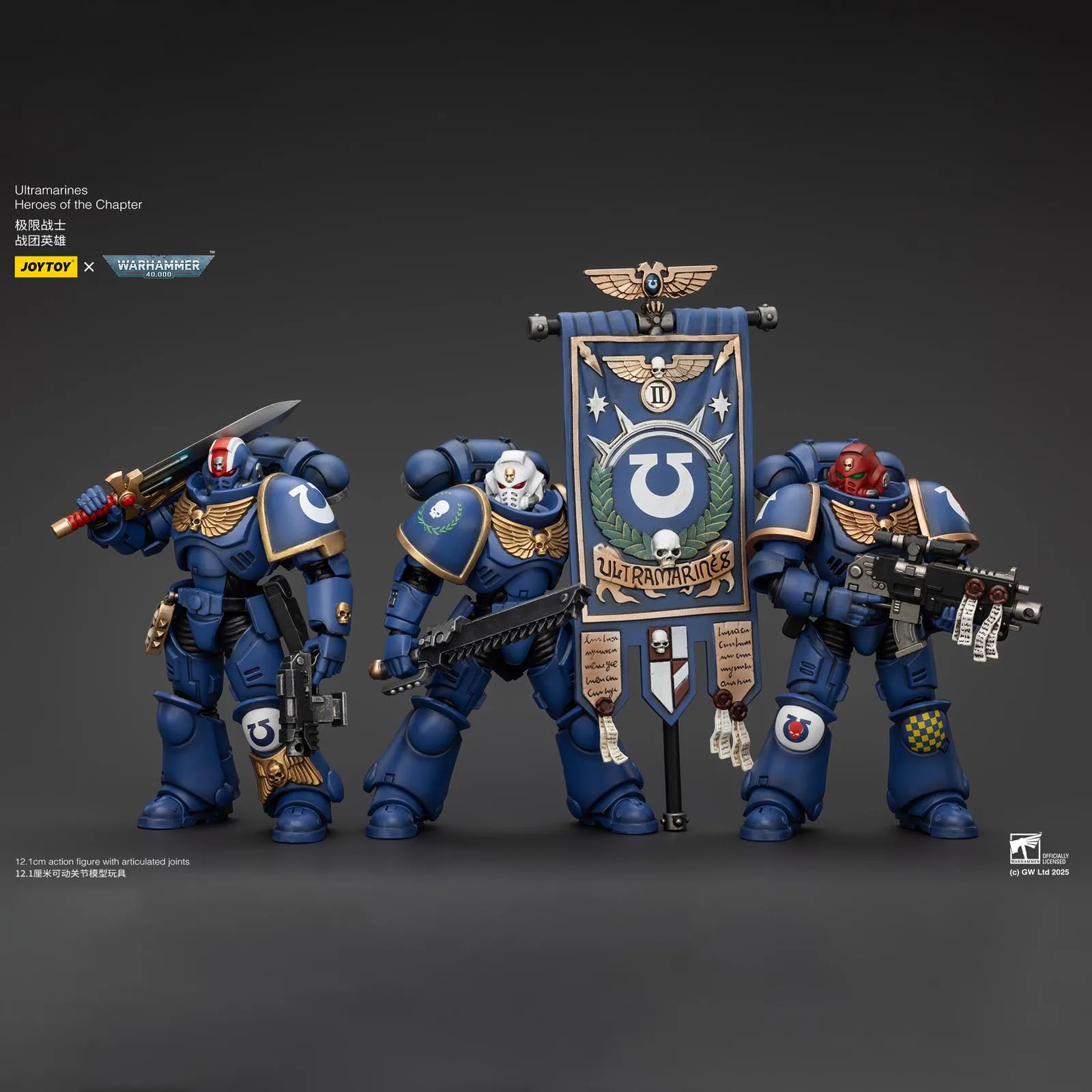 JOYTOY Warhammer 40000 1/18 Ультрамарины Герои Главы 12,1 см Фигурки Коллекционные модели Детские игрушки в подарок JT2498