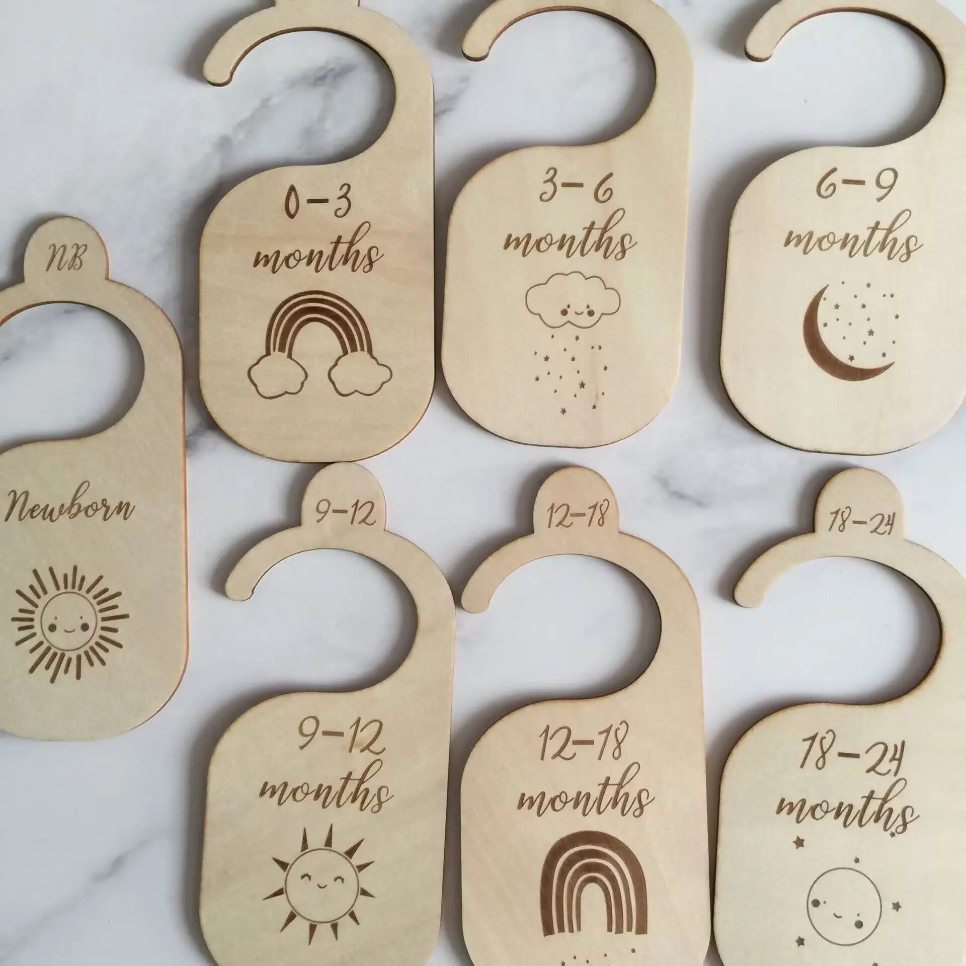 Wooden Baby Closet Size Divide - огляд і ціна Baby Clothing Hanger Dividers