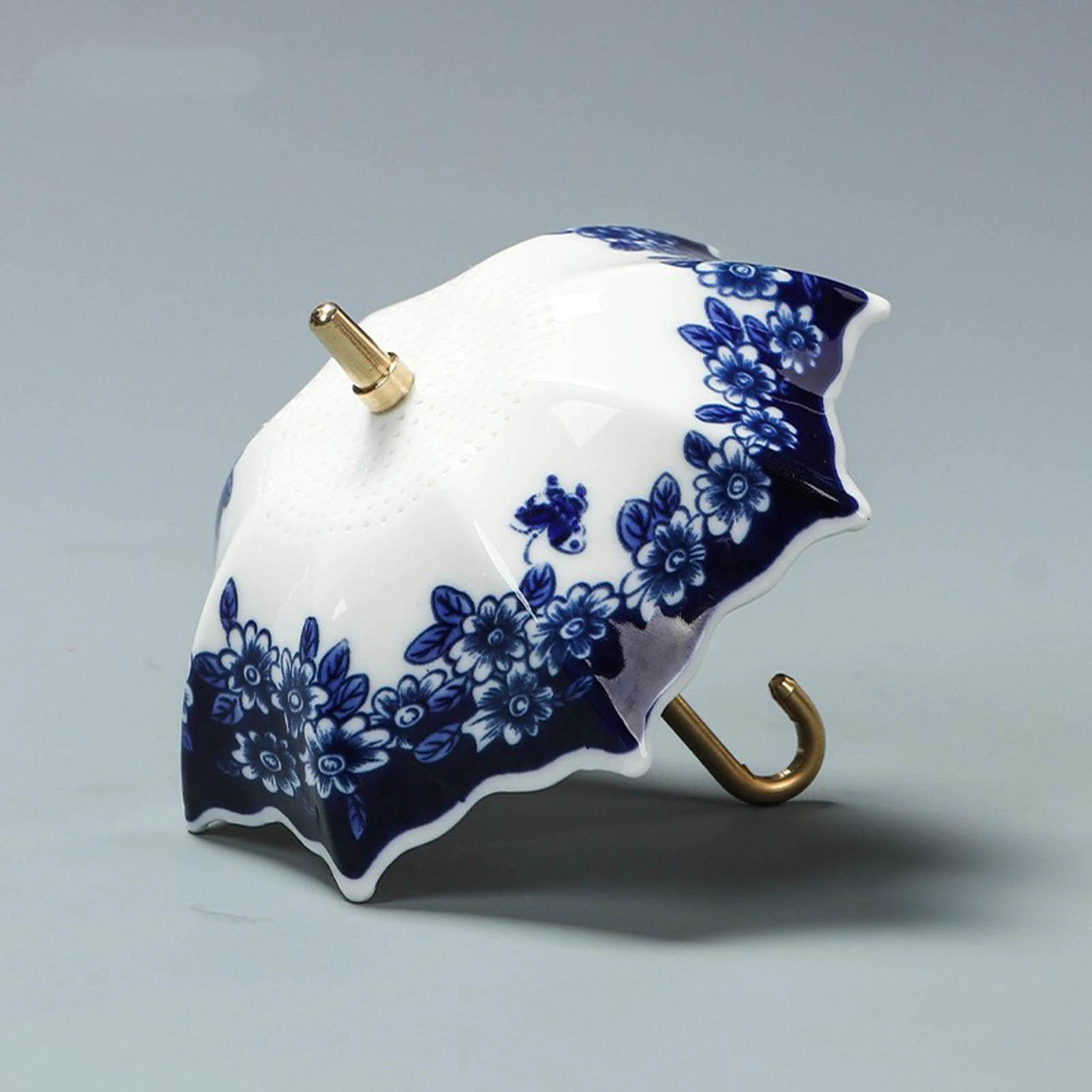 Umbrella Tea Infuser Ceramic Elegant Tea Strainer Filter Traditional Chinese Style Tea Strainer for Table Accessory Home Decor
