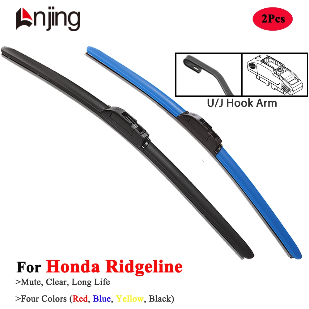 LNJING Colorful Windshield Wiper Blades For Honda Ridgeline AWD Pickup YK 2006 2011 2015 2017 2019 2023 2024 2025