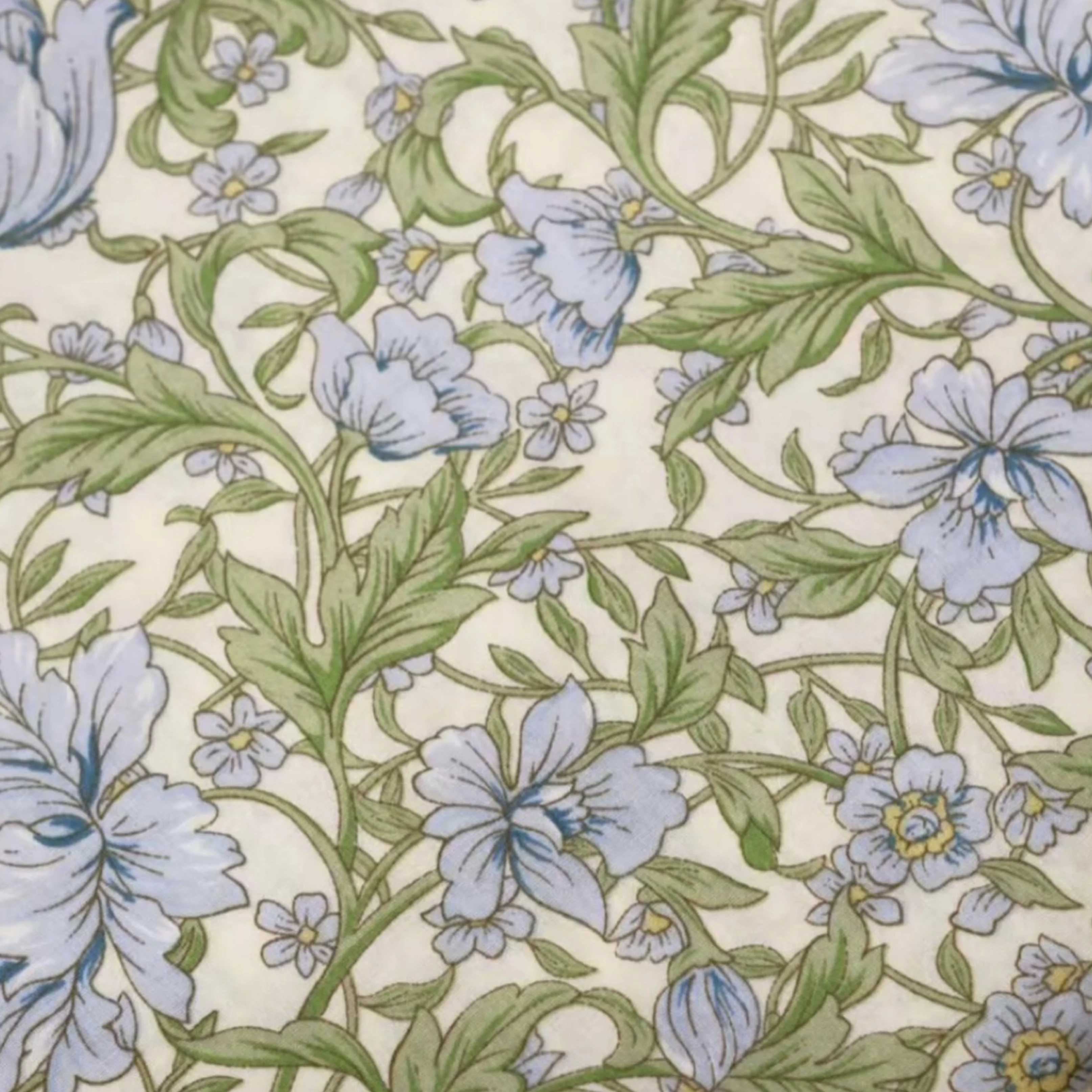 William Morris Style Floral Printed 100% Cotton Fabri for Sewing Dress Shirt Blouse Quilting DIY Handmade Craft Garment Material