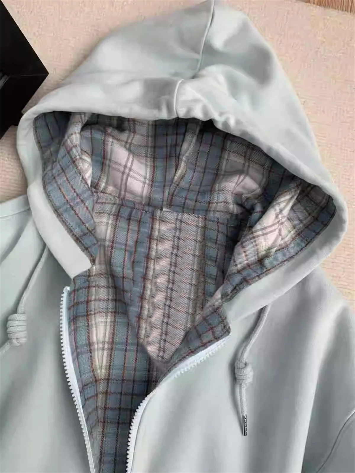 Nueva Sudadera con capucha con empalme de rejilla, colección de vestir para primavera y otoño, tendencias de moda informales, sensación de perezosa versátil