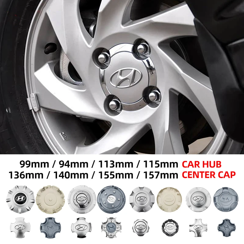 4 قطعة عجلة السيارة غطاء مركز محور يغطي شارة Hubcap لشركة هيونداي I10 I20 I30 I40 IX20 IX35 توكسون سوناتا إلنترا اكسسوارات السيارات