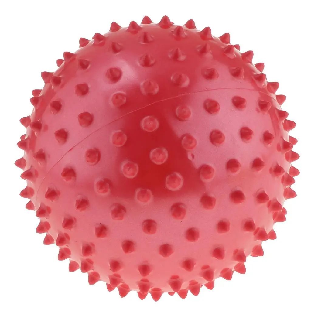 2-3pack 6 Inch PVC Inflated Knobby Bouncy Ball Massage Sensory Ball Kids Toy Red