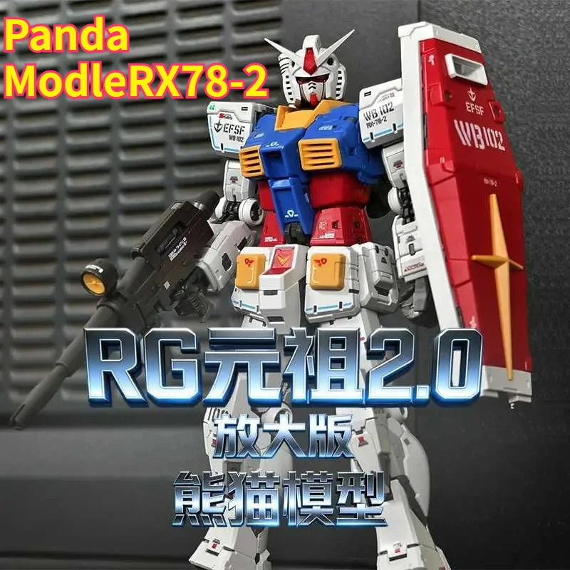 

In Stock Panda Model RG Upgraded Modified Ver. 1/100 RX-78-2 Gundam 2.0 Plastic Model Kit with Waterslide Decals & Headlight