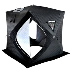 Easy Set-up Winter Fishing Tent Ice Fishing Tent Portable Ice Fishing Shelter Waterproof & Windproof Winter Fishing Equipment