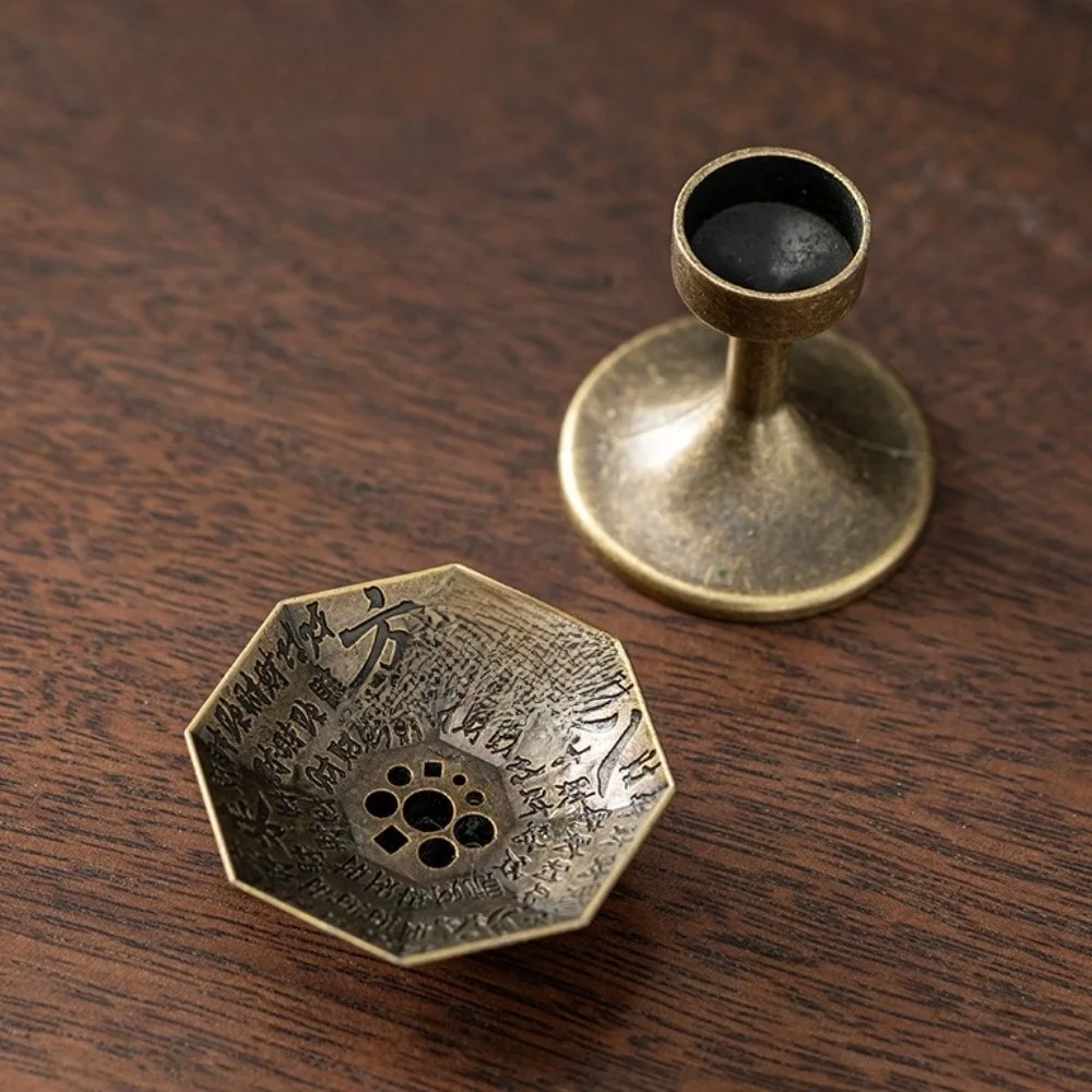 New Split-type Alloy Incense Holder 9-Holes Stable Sandalwood Incense Burner High-footed Aromatherapy Stove Home Decoration