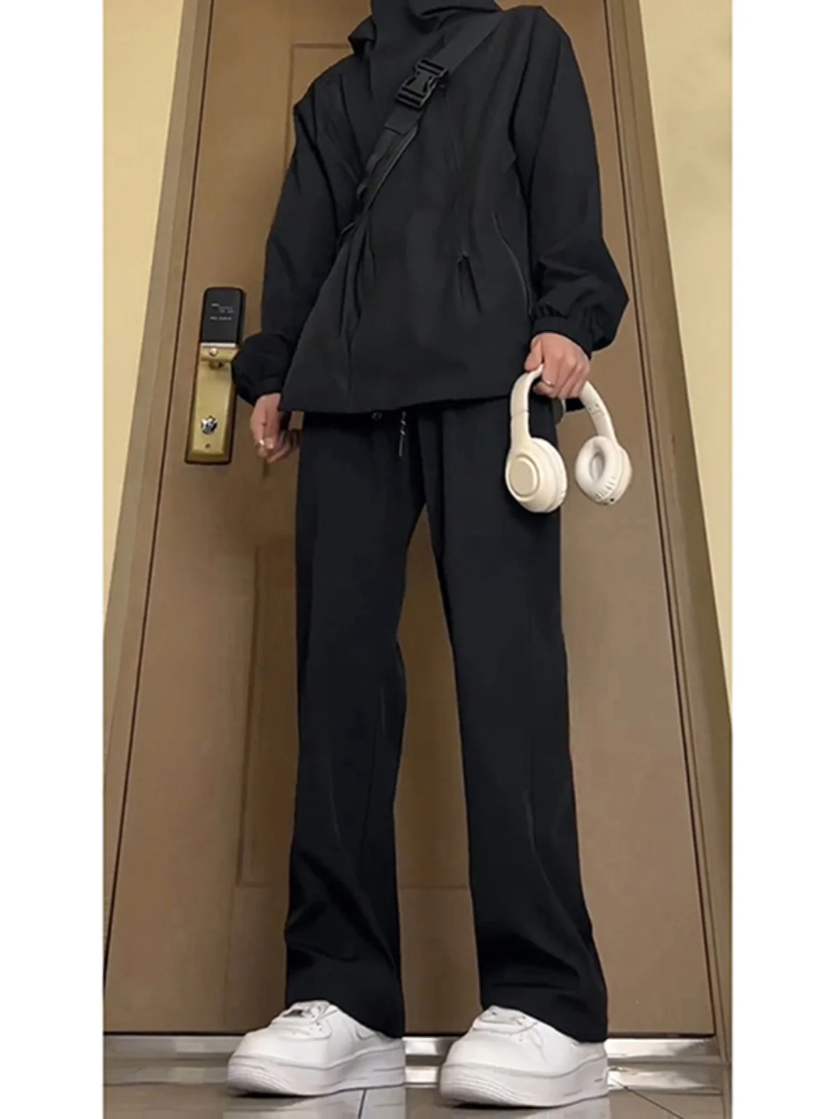 

Мужские летние брюки American Sle Tee-Proof Softell из ледяного шелка, быстросохнущие, парашютные, прямого кроя, с расклешенными штанинами