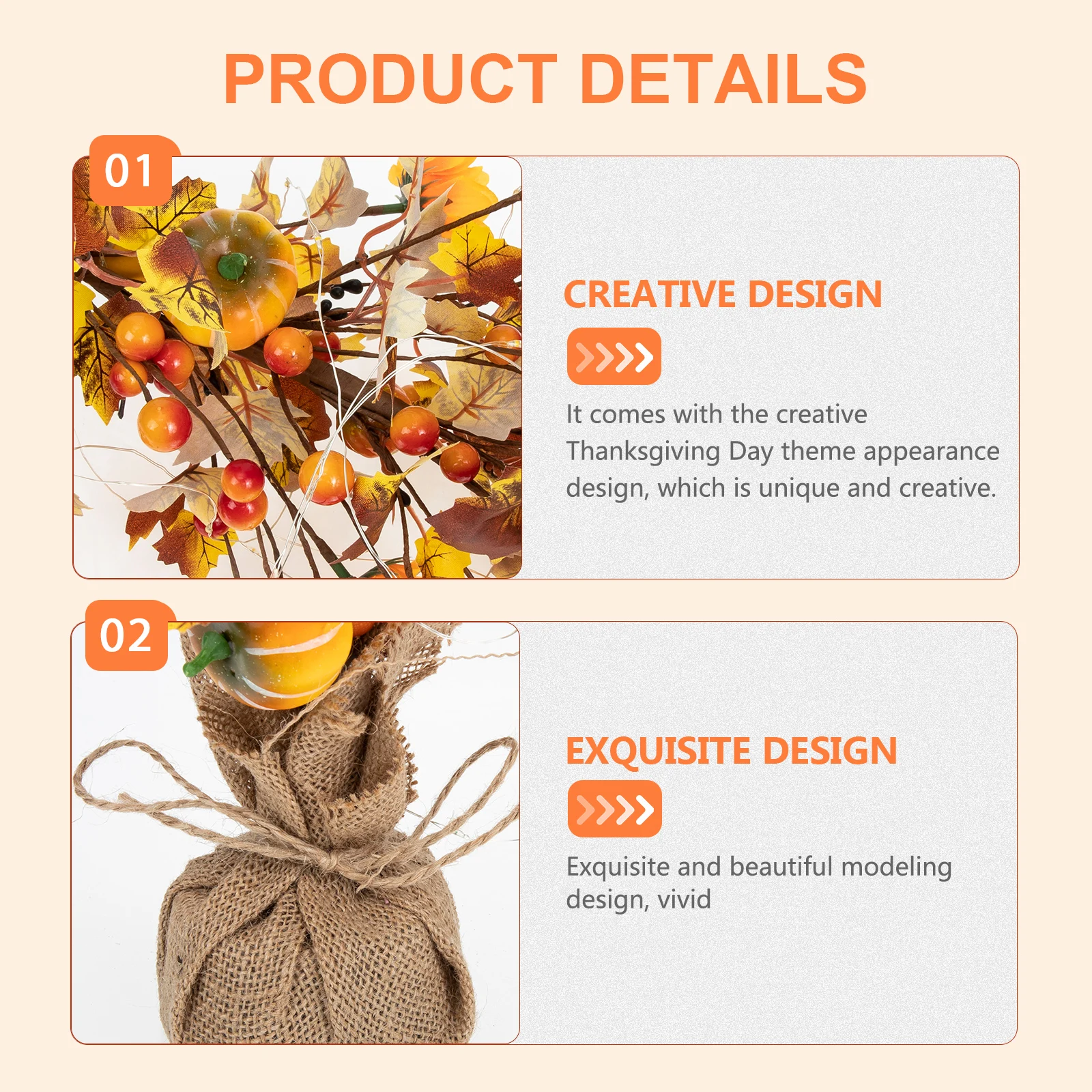 

Creative Thanksgiving Lighted Tree Ornament Led Farmhouse Holiday Decor Powered Maple Leaf Landscape Lamp