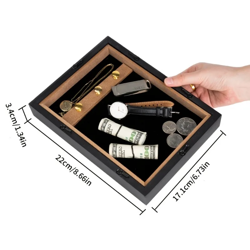 Disguise Secret Safe Cash Jewelry Storage Money Hidden Wooden Picture Frame Key Home Security Decoration