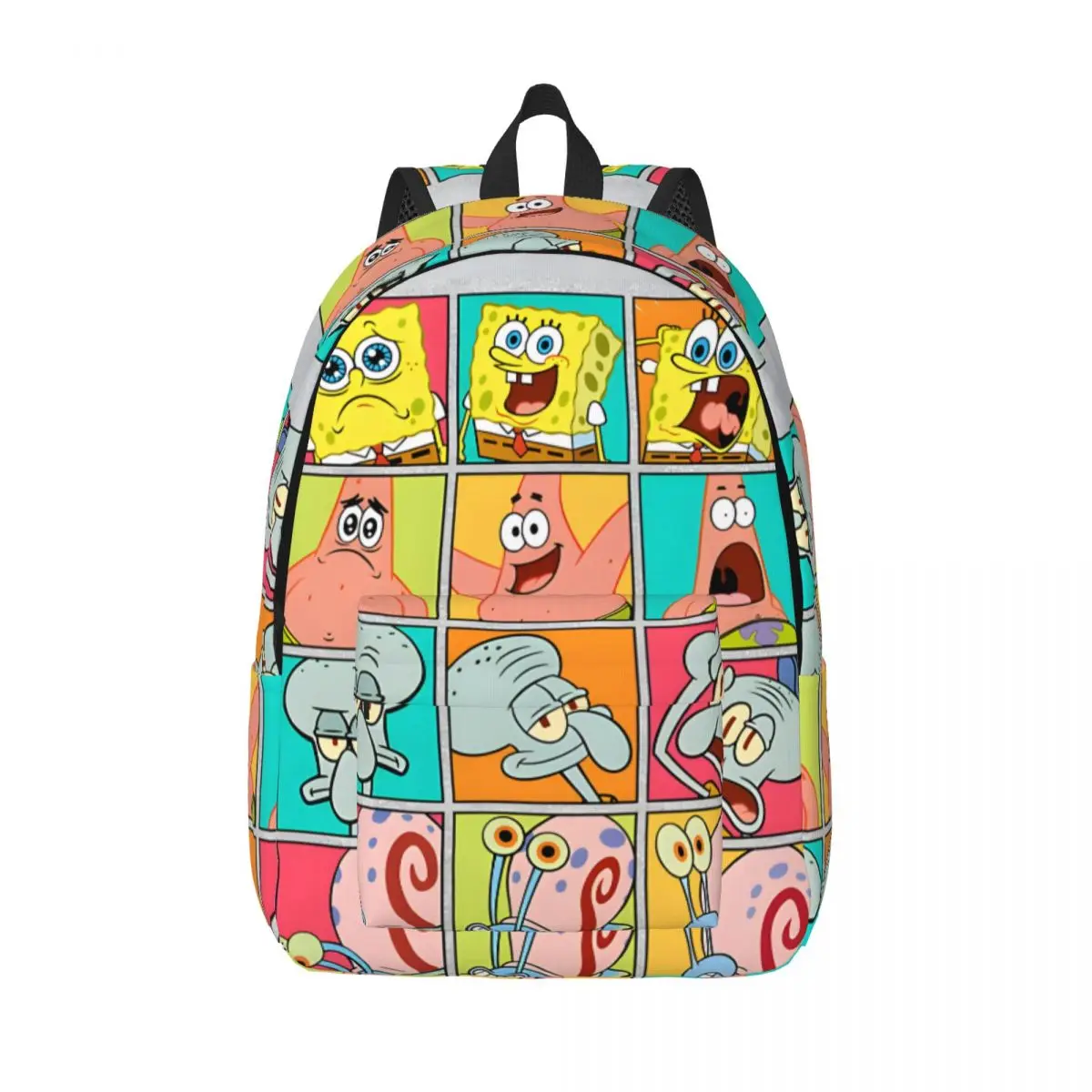 Casual Squarepants Group Expressions Box Up Grid Schoolbag High School Multi Compartment SpongeBob Daypack Back To School Gift