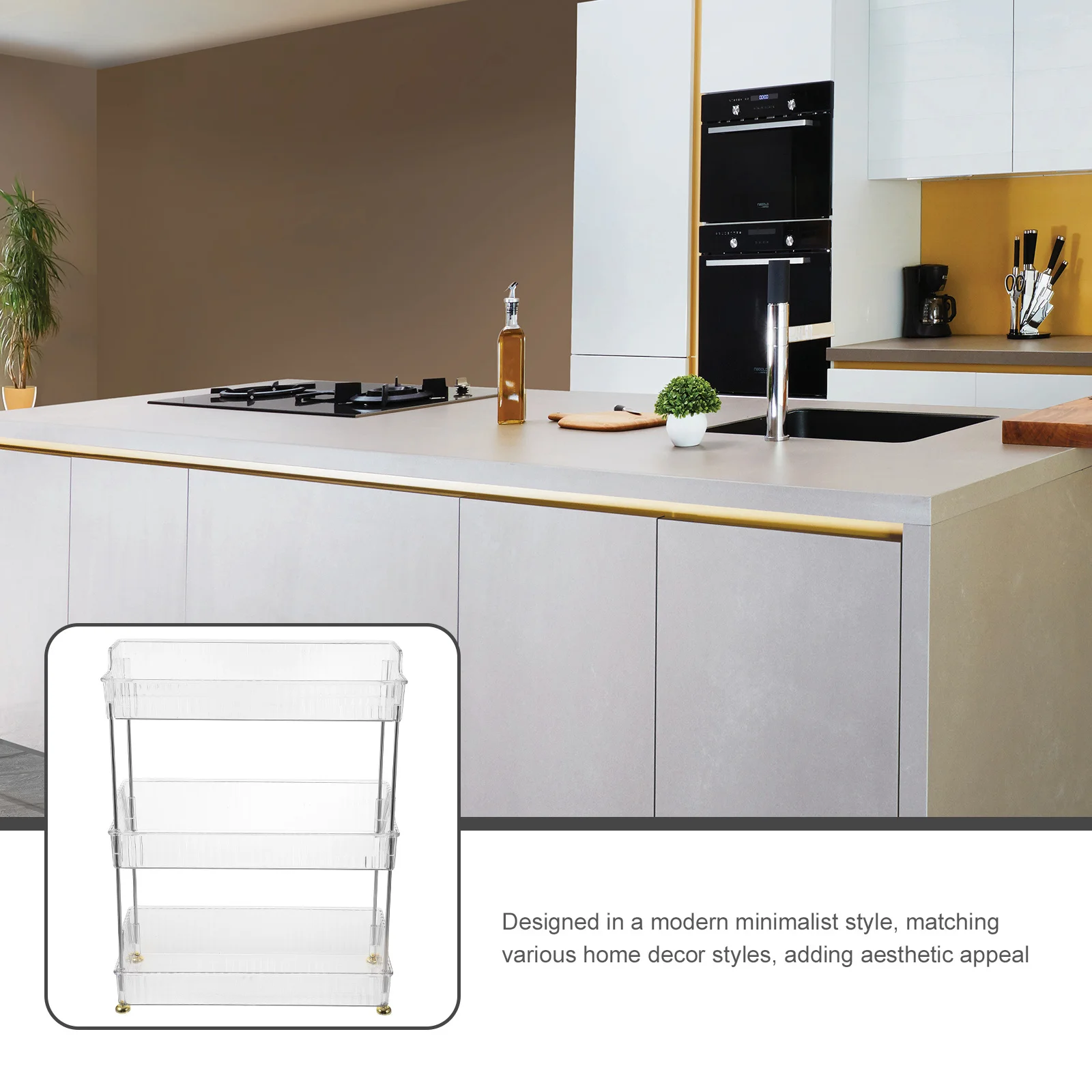 

Bathroom Countertop 2-Tier Organizer Pet Stainless Steel Multi-Purpose Dressing Table Shelving Toiletry Storage Rack