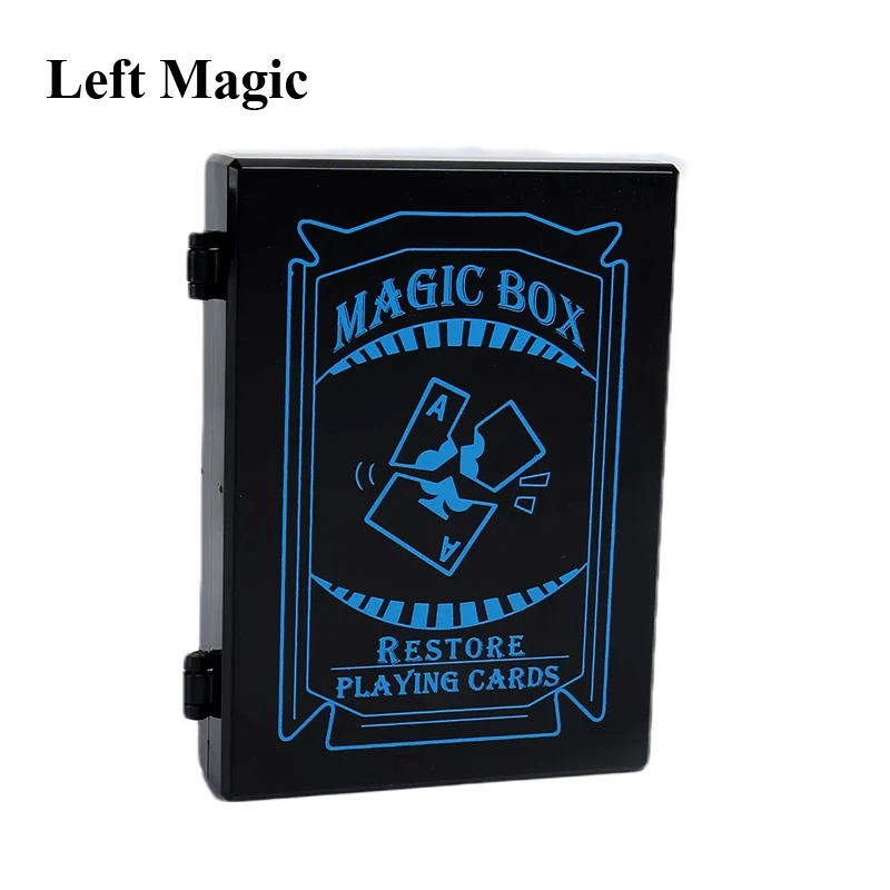 Surprise Restore Box Magic Tricks Black Plastic Box Broken Paper Card Case Close-Up Magic Tricks Props Toys For Children Adult