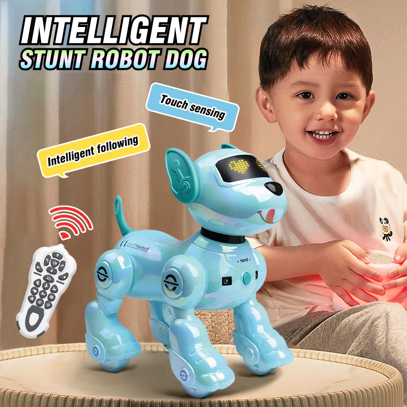 Smart Rc Roboter malerei Sprachsteuerung stunt hund Fernbedienung Roboter Spielzeug Hund Programmierbare Interaktive Tanzen Spielzeug für Jungen Geschenk