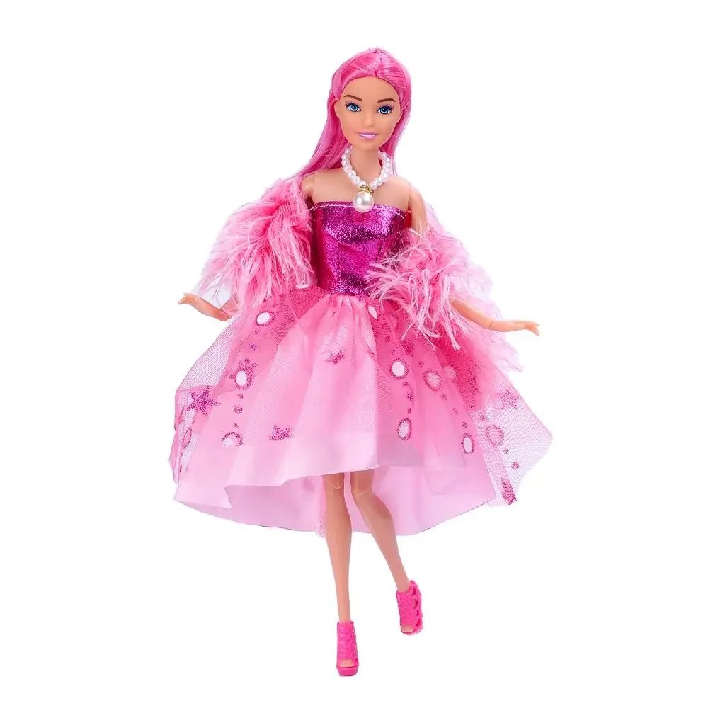Eleganckie ubrania na przyjęcie z naszyjnikiem, butami, sukienki księżniczki, garnitur dla lalek BJD 30 cm / dla lalek 1/6 / dla lalek 11,5 cala