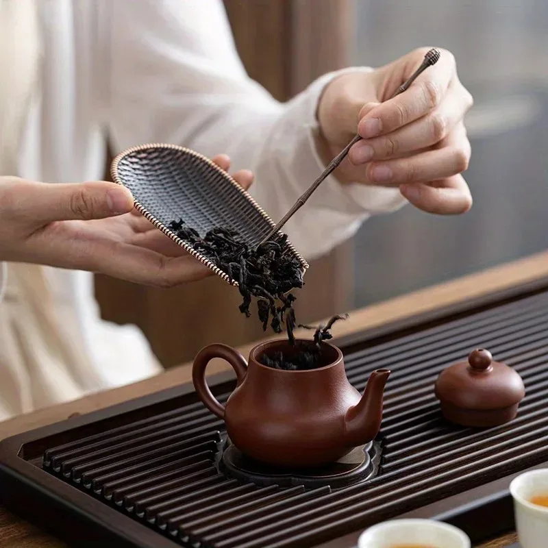 Alloy Weaving Chaze Tea Shovel Set Handmade Coffee Bean Taking Tools Traditional Kung Fu Tea-scoop Accessories