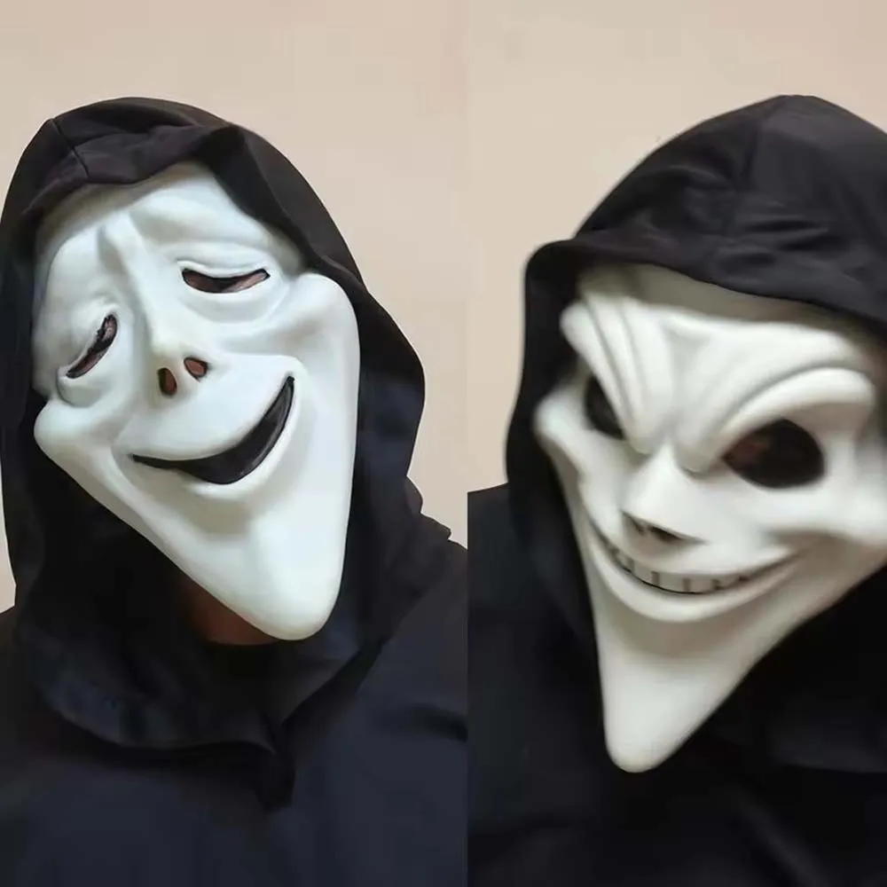 New Ghost Face Slasher Mask Movie Scream Horror Face Mask Creepy Ghost Mask Funny Halloween Scary Cosplay Killer Costume Props