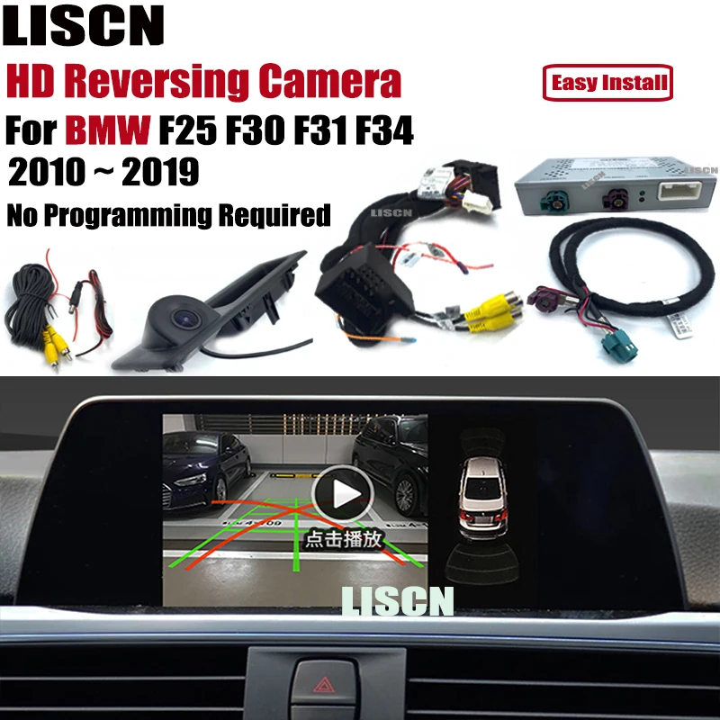 

HD Reversing Camera Decoder For BMW F25 F30 F31 F34 2010 ~ 2019 CIC NBT EVO Front Rear Backup Camera Interface Adapter Improve