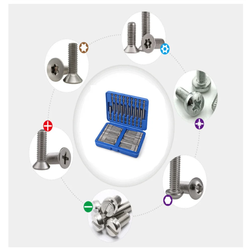 50 Stuks Magnetische Schroevendraaier Bit Set Met Opbergdoos 75Mm Ultra Lange Hoge Sterkte Chroom Vanadium Stalen Boor Set