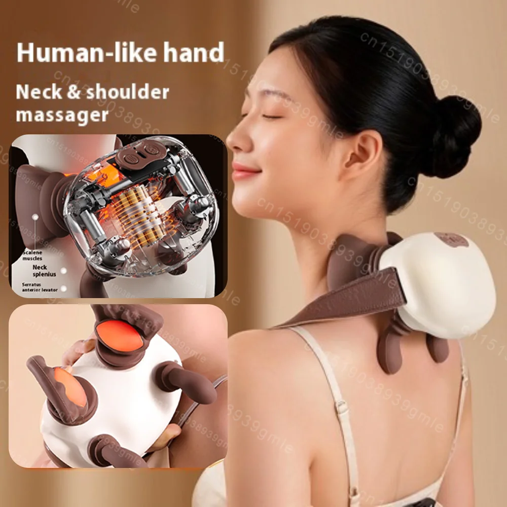 

Neck Shoulder Massager Wireless Electric Hand Bionic Kneading Trapezius Muscle Relax Cervical Masajeador Spine Back Pain Relief