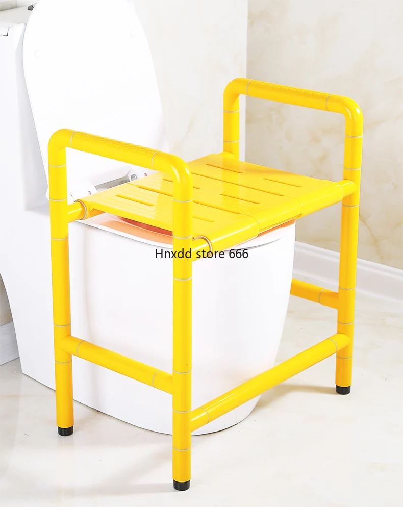 Bath stool Toilet chair Antibacterial nylon Elderly disabled armrest Bath chair