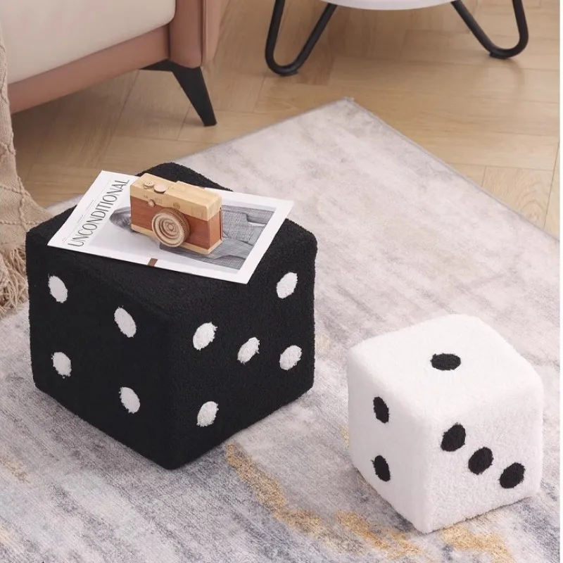 Creative shoe changing stool modern style dice Rubik\'s cube stool entrance creative shoe changing living room sofa stool