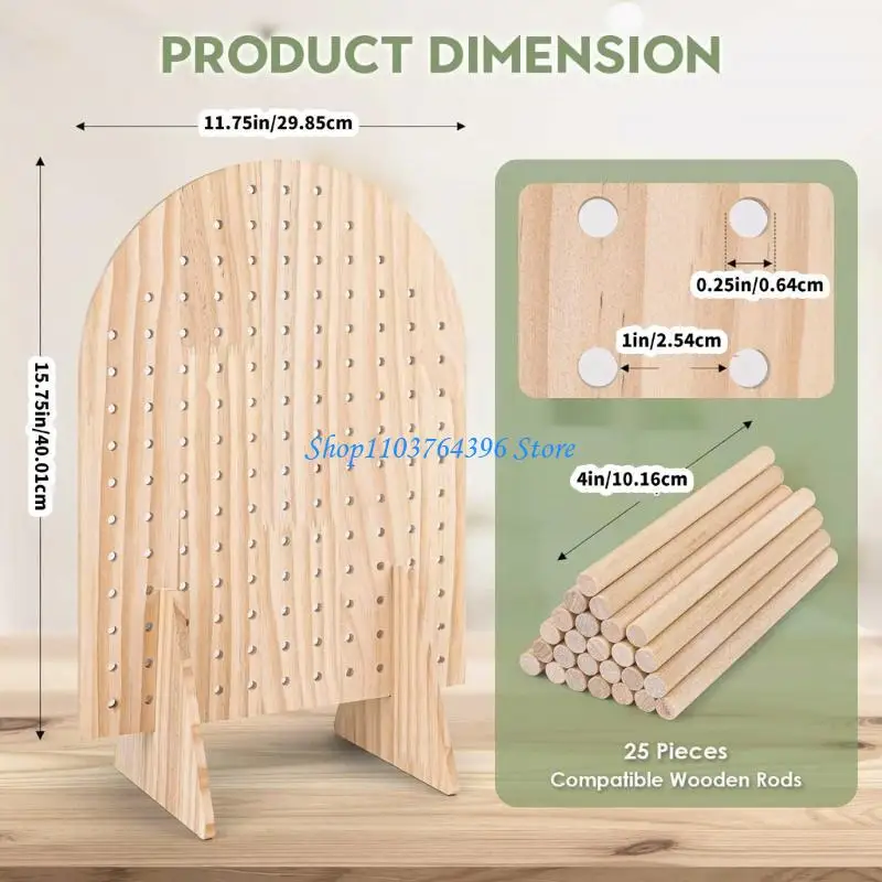 حامل عرض مجوهرات خشبي بني متعدد الاستخدامات وموفر للمساحة مع خطافات قابلة للإزالة لملابس غرفة النوم #6