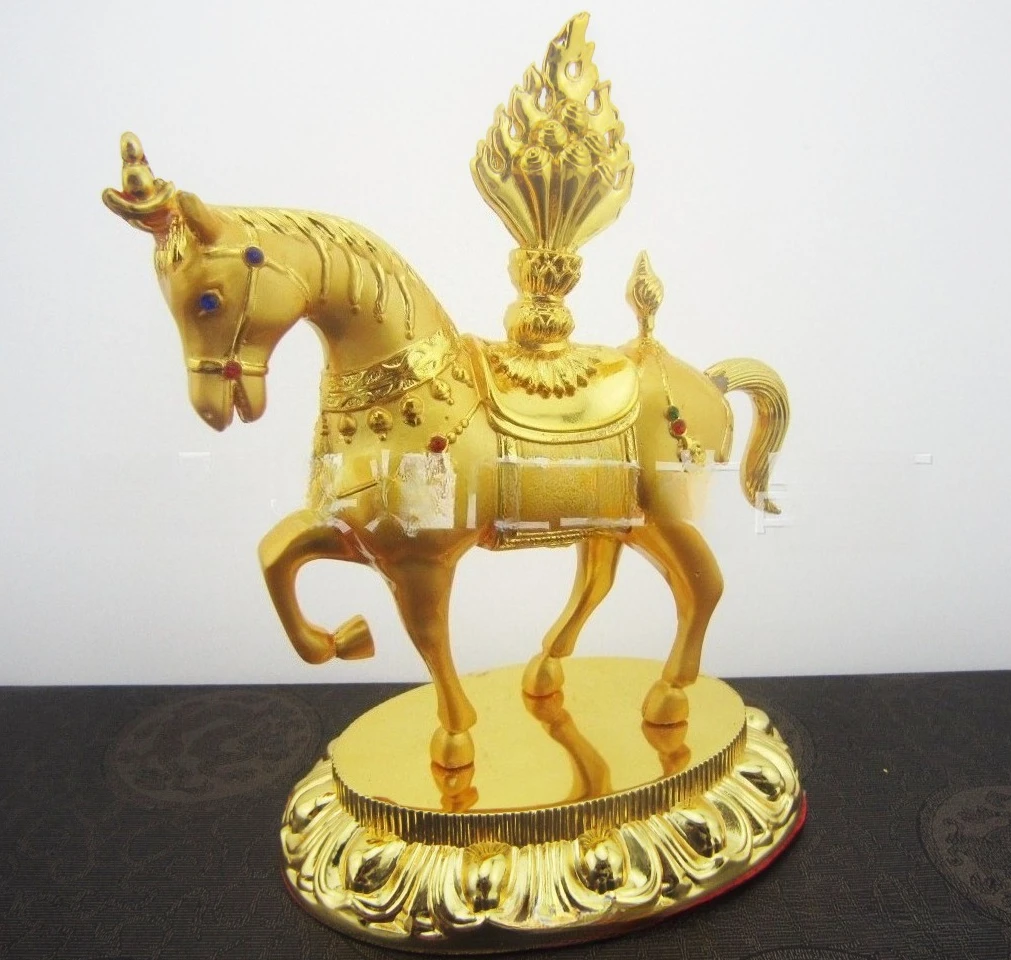 ZZ Copper Gilded King Of The Seven Treasures Horse Treasure Statue Large Size Blessing Home Decor Accessory