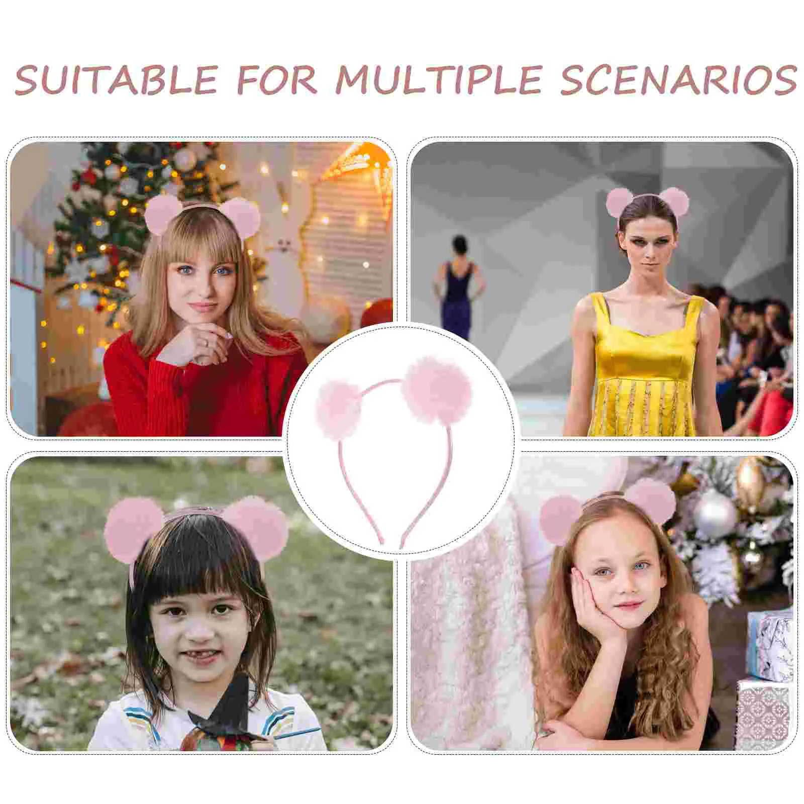 Katzenohren Fell Stirnband Rot Party Haarband Leicht Karneval Cosplay Zubehör Foto Requisite Urlaubsgeschenk Einfach zu tragen