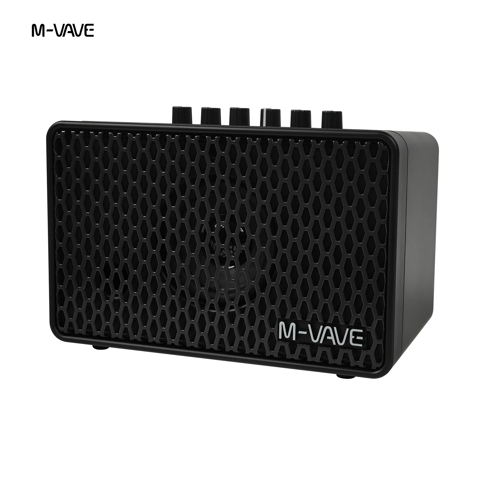 M-VAVE SP100 مضخم جيتار صغير أسود - بطارية 8 ساعات، تسجيل OTG، التحكم في التطبيق للمنزل/الخارج، يعمل بـ 9 نغمات و6 FX #1