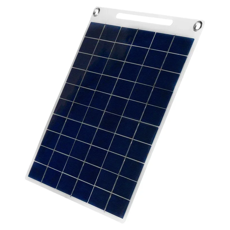 100W Solar Panel 5V Solar Mobile Charging Board Solar Plate Backpack Solar Charger Dual USB Ports Outdoor Mobile Power Supply