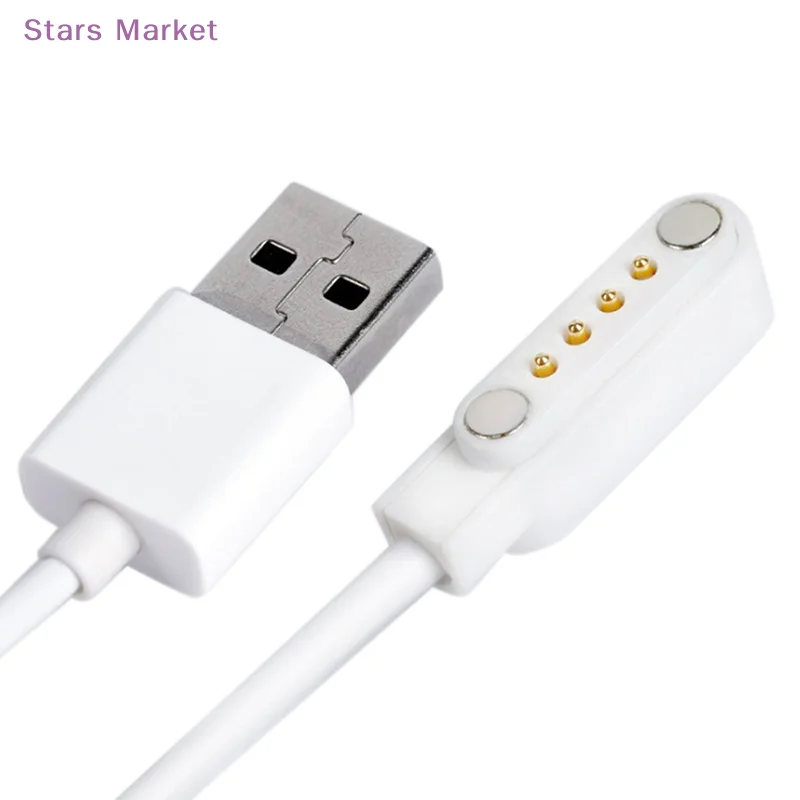 New Magnetic Charger USB 2.0 Charging Cable Cord Power 4 Pin For Smart Watch KW88