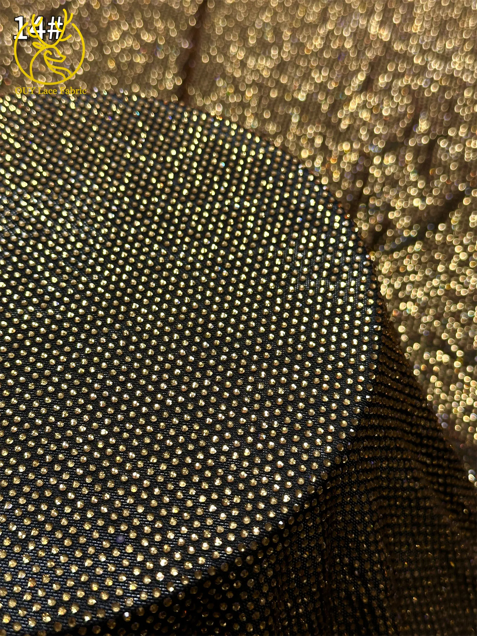 Luxuriöser Glas-Strass-Spitzenstoff im afrikanischen Stil, 2026 französischer und nigerianischer Stretch-Spitzenstoff, Party-Kleid, in 1 Yard genäht. – Detail 21