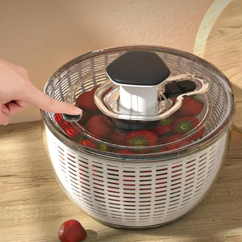 

Fruit & Vegetable Cleaning Dryer Fruit Drying Spinner Large Capacity Vegetable Salad Dryer Fruit Spinner Colander Kitchen Gadget