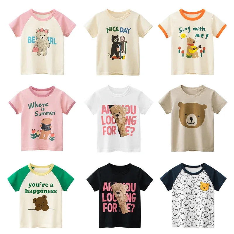 

Children's Cotton Cartoon Print Tee for 2-7 Years