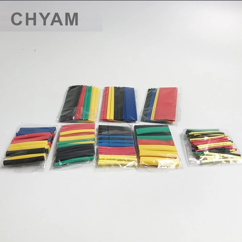 164pcs Set Polyolefin Shrinking Assorted Heat Shrink Tube Wire Cable Insulated Sleeving Tubing Set