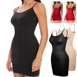 Deslizamentos completos para mulheres, shapewear para vestidos sob, controle de barriga, sem costura, invisível, contração da barriga